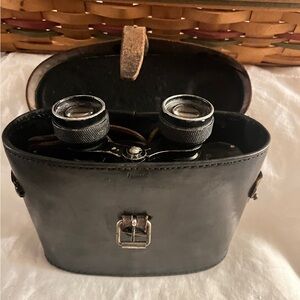 Vintage Stereophos Paris Binoculars with Original Leather Case and Strap